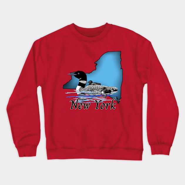 New York Loon Crewneck Sweatshirt by Zodiart
